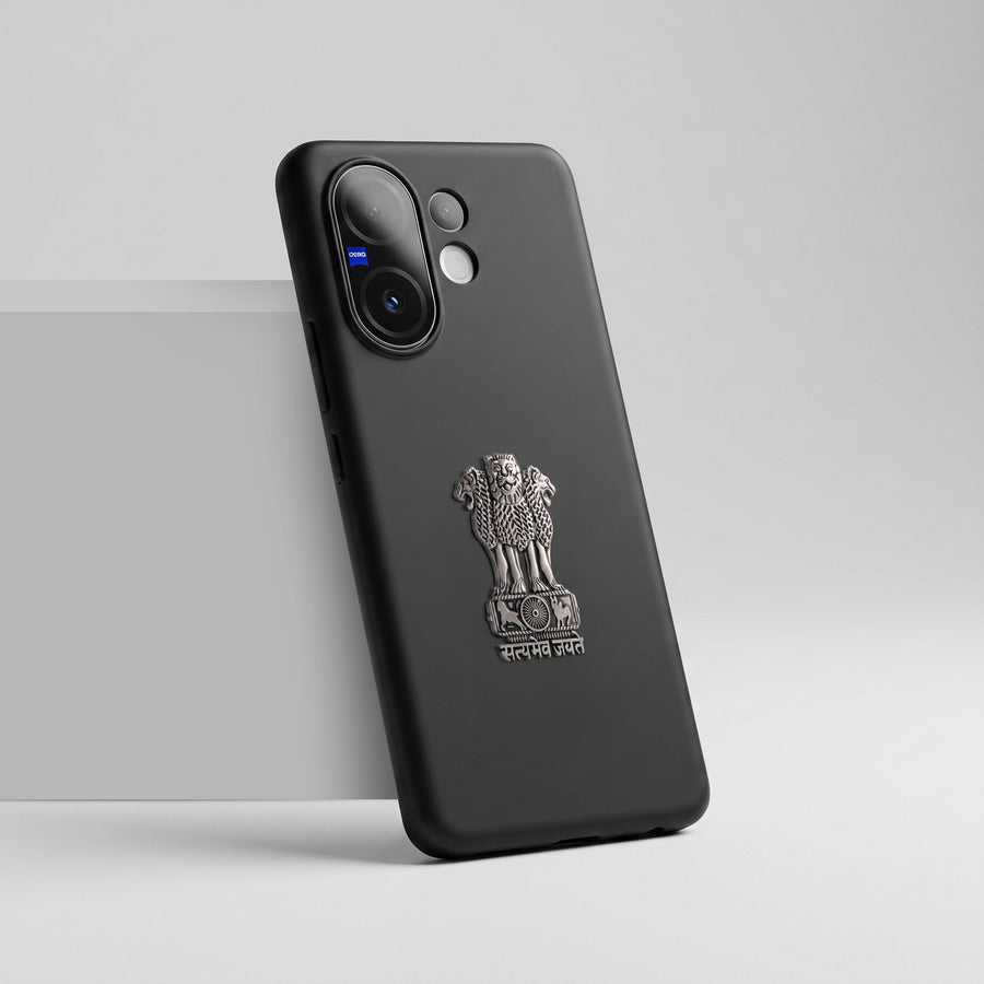 Vivo X200 FE 5G Compatible Satyamev Jayate 3D Metal Emblem Sticker