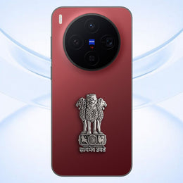 Vivo X300 5G Compatible Satyamev Jayate 3D Metal Emblem Sticker