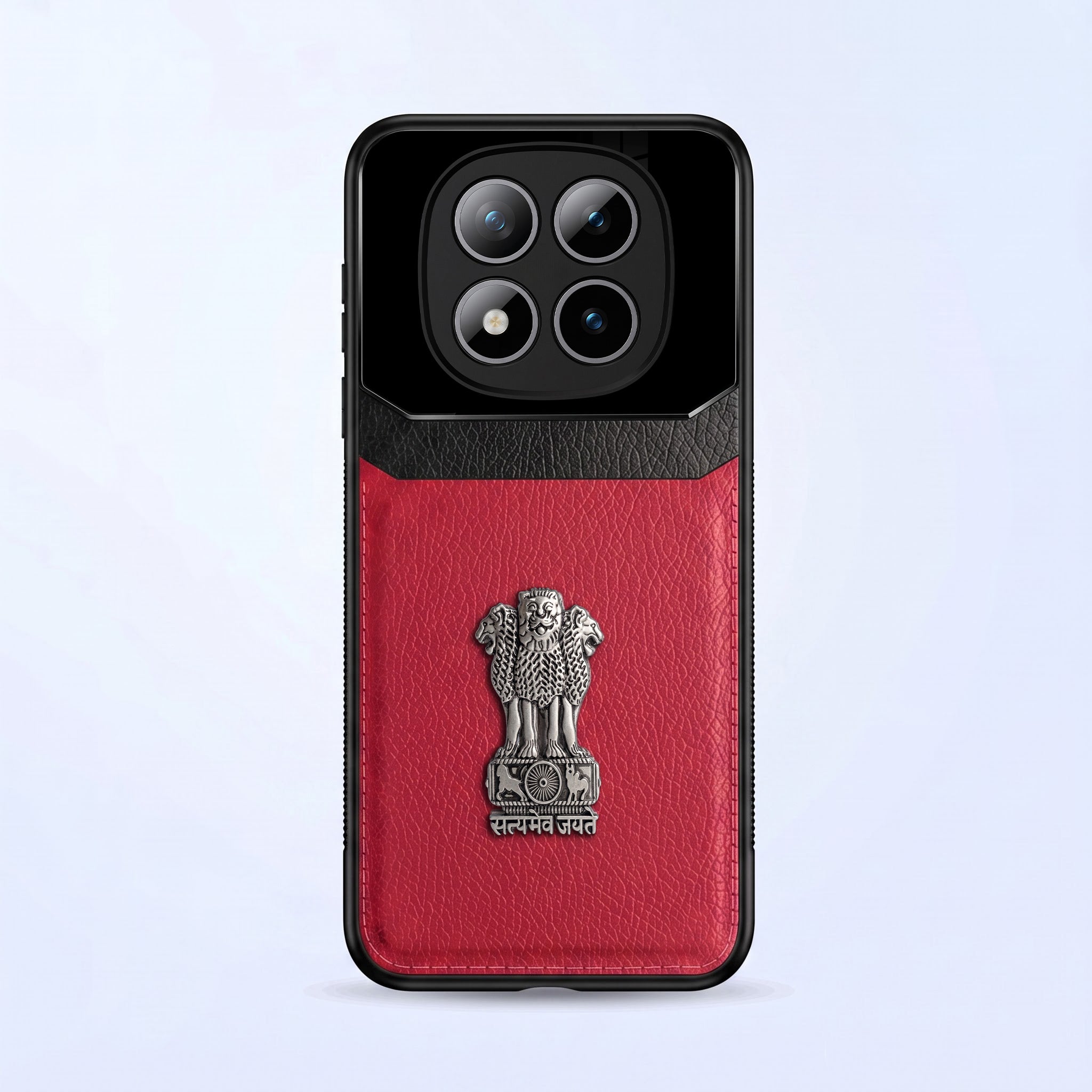 Redmi Note 15 Pro+ 5G Satyamev Jayate 3D Metal Leather Back Case