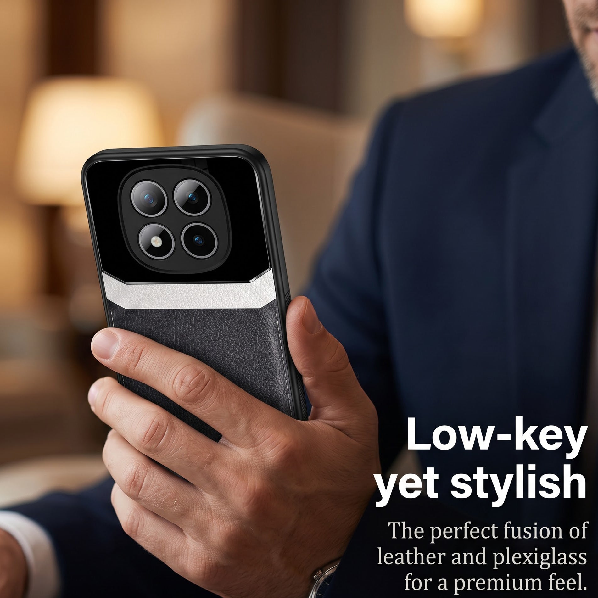 Redmi Note 15 Pro+ 5G Premium Leather Lens Protective Case