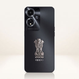Oppo A59 5G Compatible Satyamev Jayate 3D Metal Emblem Sticker