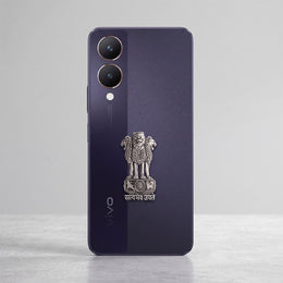 Vivo Y28 5G Compatible Satyamev Jayate 3D Metal Emblem Sticker