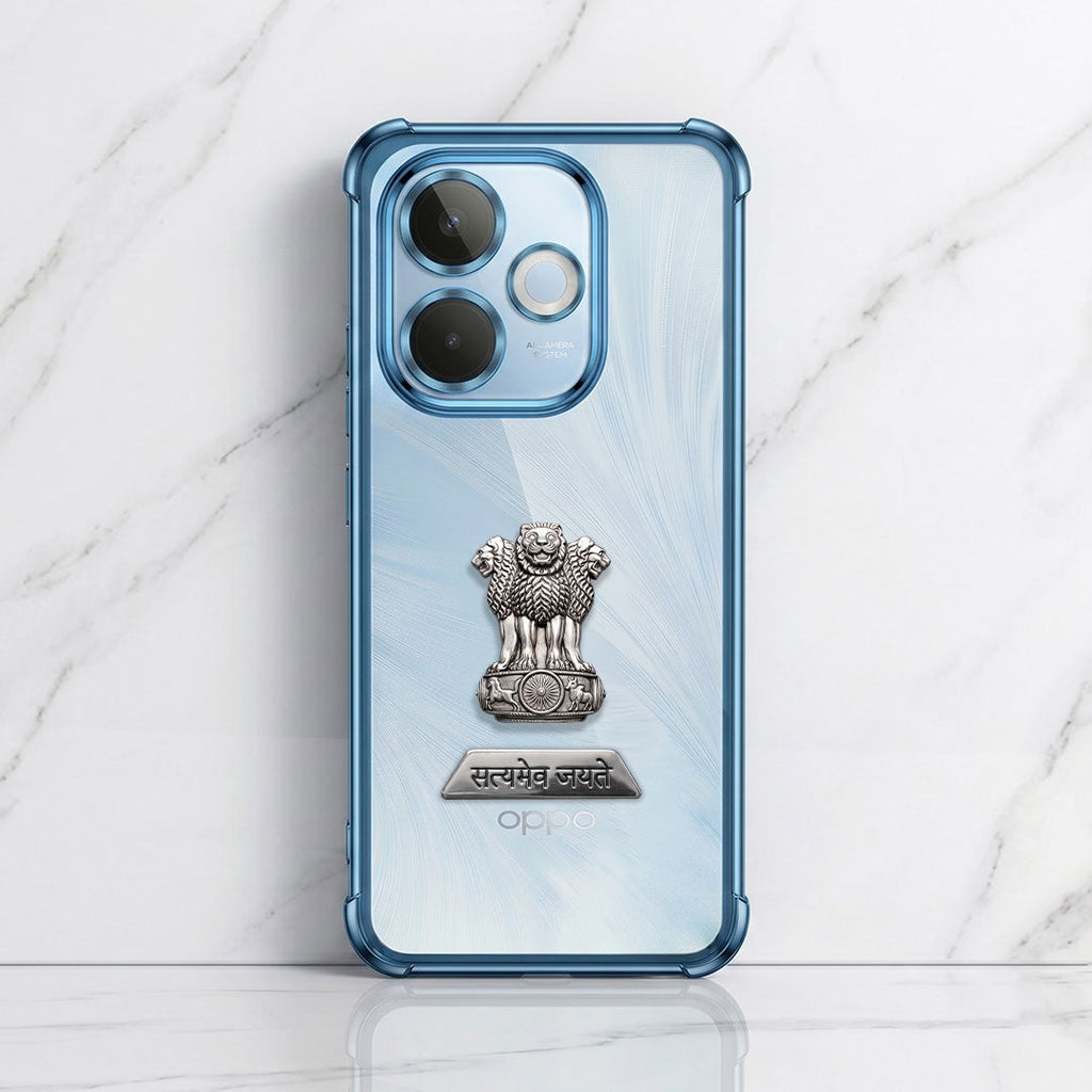 Oppo A5 Pro 5G Satyamev Jayate 2-in-1 Emblem Transparent Shockproof Airbag Case