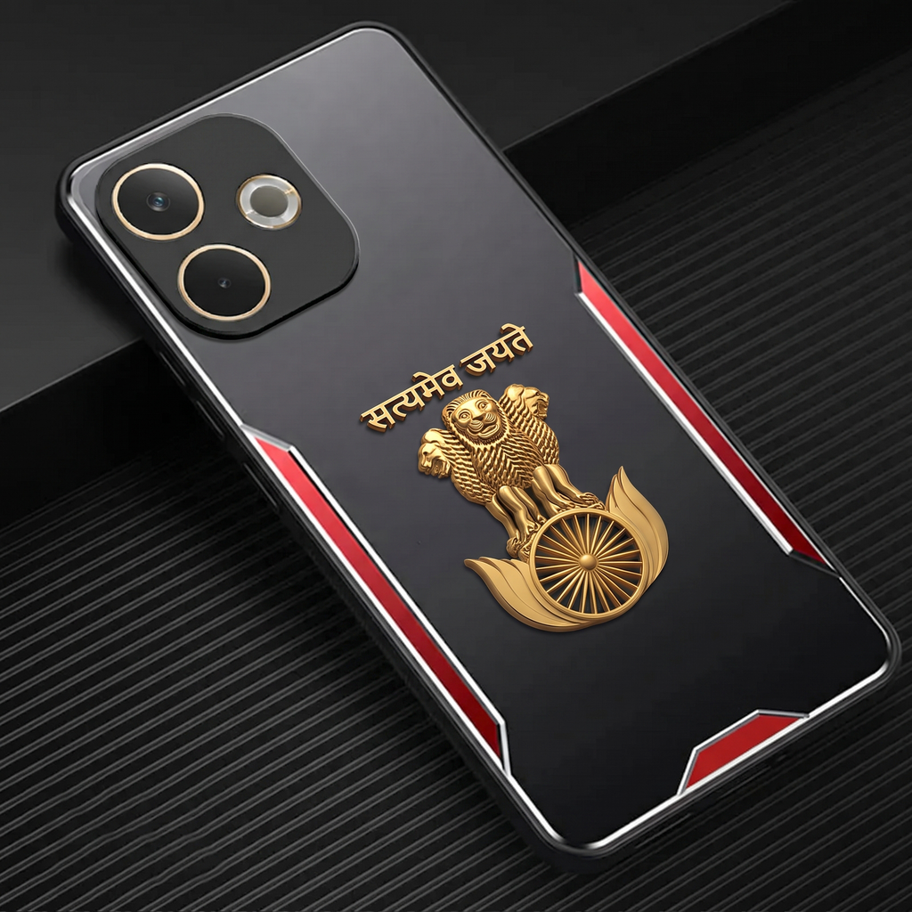 Oppo A5 Pro 5G Satyamev Jayate 3D Metal Aluminium Back Case