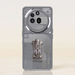 Nothing Phone 3A Pro 5G Compatible Satyamev Jayate 3D Metal Emblem Sticker