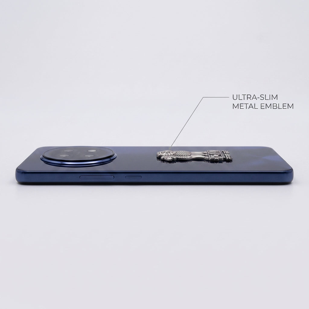 Oppo F31 Pro Plus 5G Compatible Satyamev Jayate 3D Metal Emblem Sticker