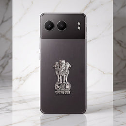 One Plus Nord 4 5G Compatible Satyamev Jayate 3D Metal Emblem Sticker