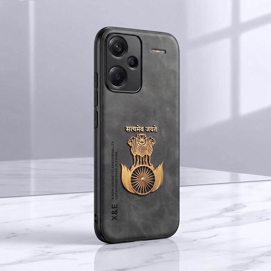 Redmi Note 13 Pro+ 5G Satyamev Jayate Comfortable Leather Phone Case