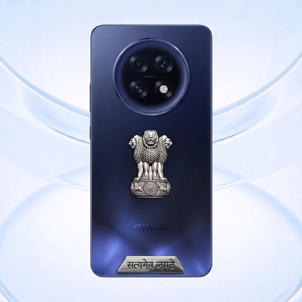 Oppo F31 Pro Plus 5G Compatible Satyamev Jayate 3D Metal Emblem Sticker