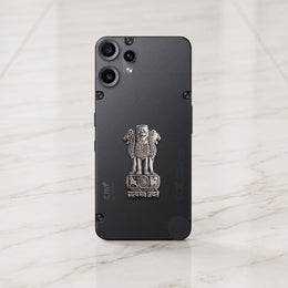 Nothing Phone 2 Pro 5G Compatible Satyamev Jayate 3D Metal Emblem Sticker