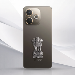 OPPO A5 Pro 5G Compatible Satyamev Jayate 3D Metal Emblem Sticker