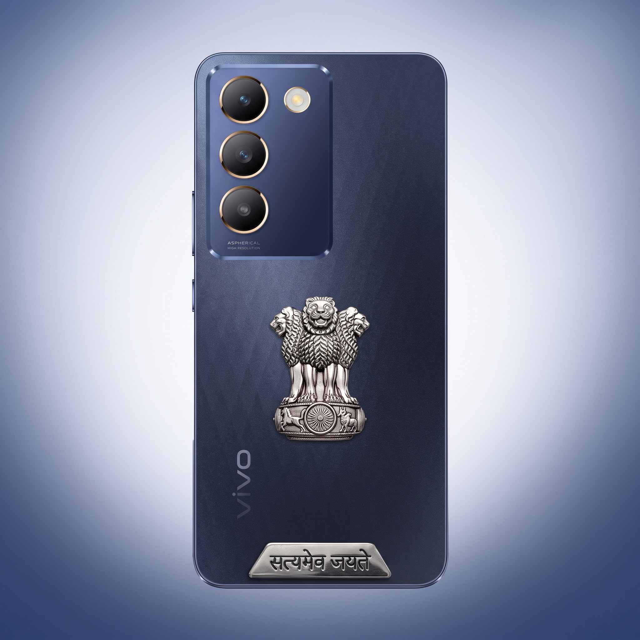 Vivo Y200e 5G Compatible Satyamev Jayate 3D Metal Emblem Sticker