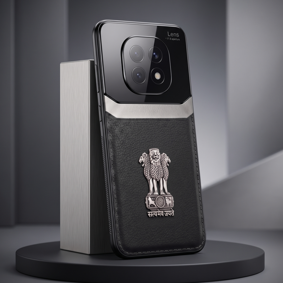 Oppo F29 Pro 5G Satyamev Jayate 3D Metal Leather Back Case