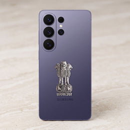 Samsung Galaxy S26 Ultra 5G Compatible Satyamev Jayate 3D Metal Emblem Sticker