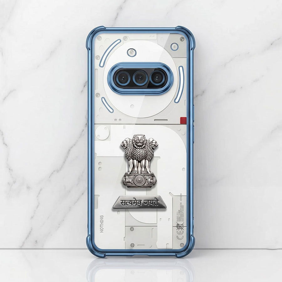 Nothing Phone 3a 5G Satyamev Jayate 2-in-1 Emblem Transparent Shockproof Airbag Case