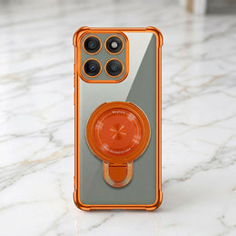 Motorola Edge 60 Pro 5G Invincible Bracket Ring Stand Airbag Cosmic Orange Case