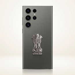 Samsung S23 Ultra 5G Compatible Satyamev Jayate 3D Metal Emblem Sticker