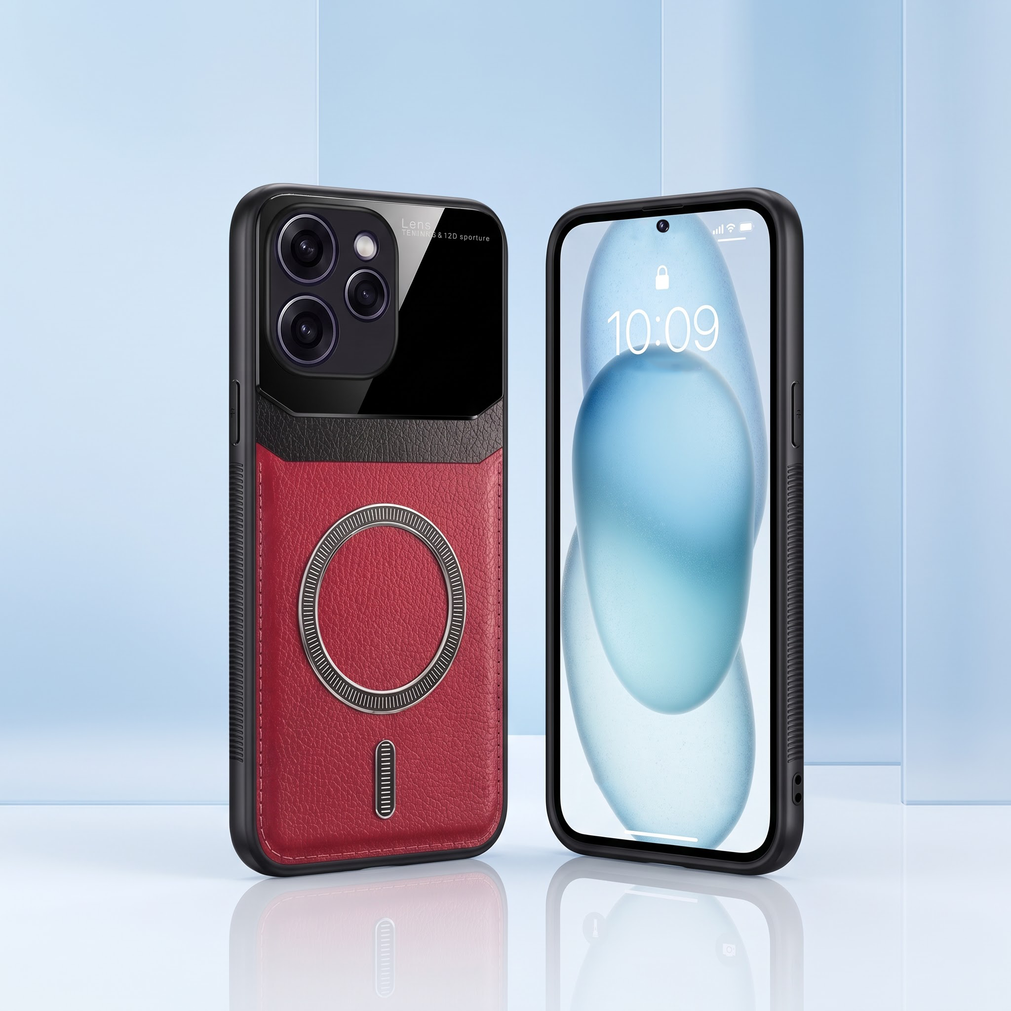 Oppo Reno 15 Pro Mini 5G Premium Magsafe Magnetic Leather Lens Protective Case
