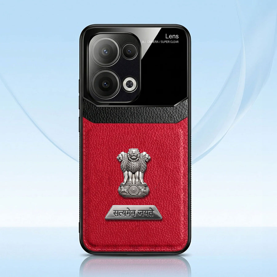Oppo Reno 13 5G Satyamev Jayate 2-in-1 Emblem Leather Lens Protective Back Case
