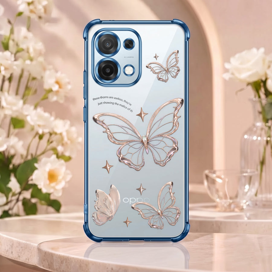 Oppo F31 5G Transparent Butterfly Anti-Yellow Airbag Cover