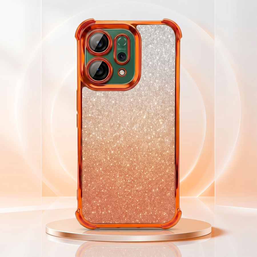 Oppo Reno 14 5G Luxury Shockproof Shimmer Airbag Cosmic Orange Case