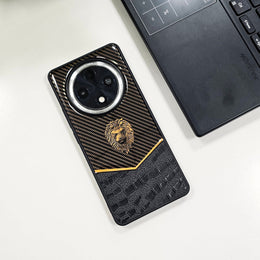 Oppo F27 Pro+ 5G Luxury Lion Pattern Leather And Liquid Silicone Case