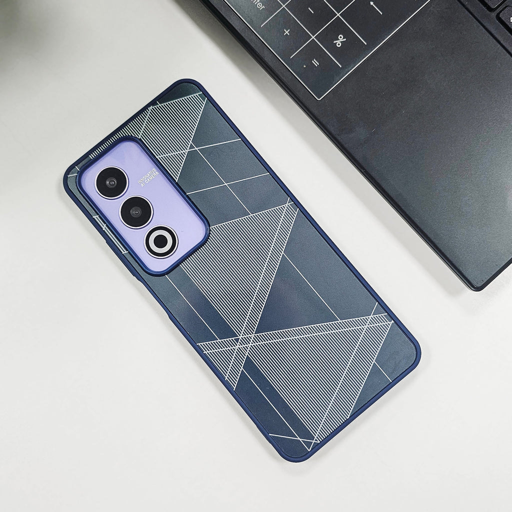 Oppo A3 Pro 5G Triangle Pattern Matte Back Shockproof Case
