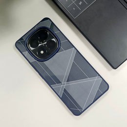 Redmi Note 14 Pro 5G Triangle Pattern Matte Back Shockproof Case