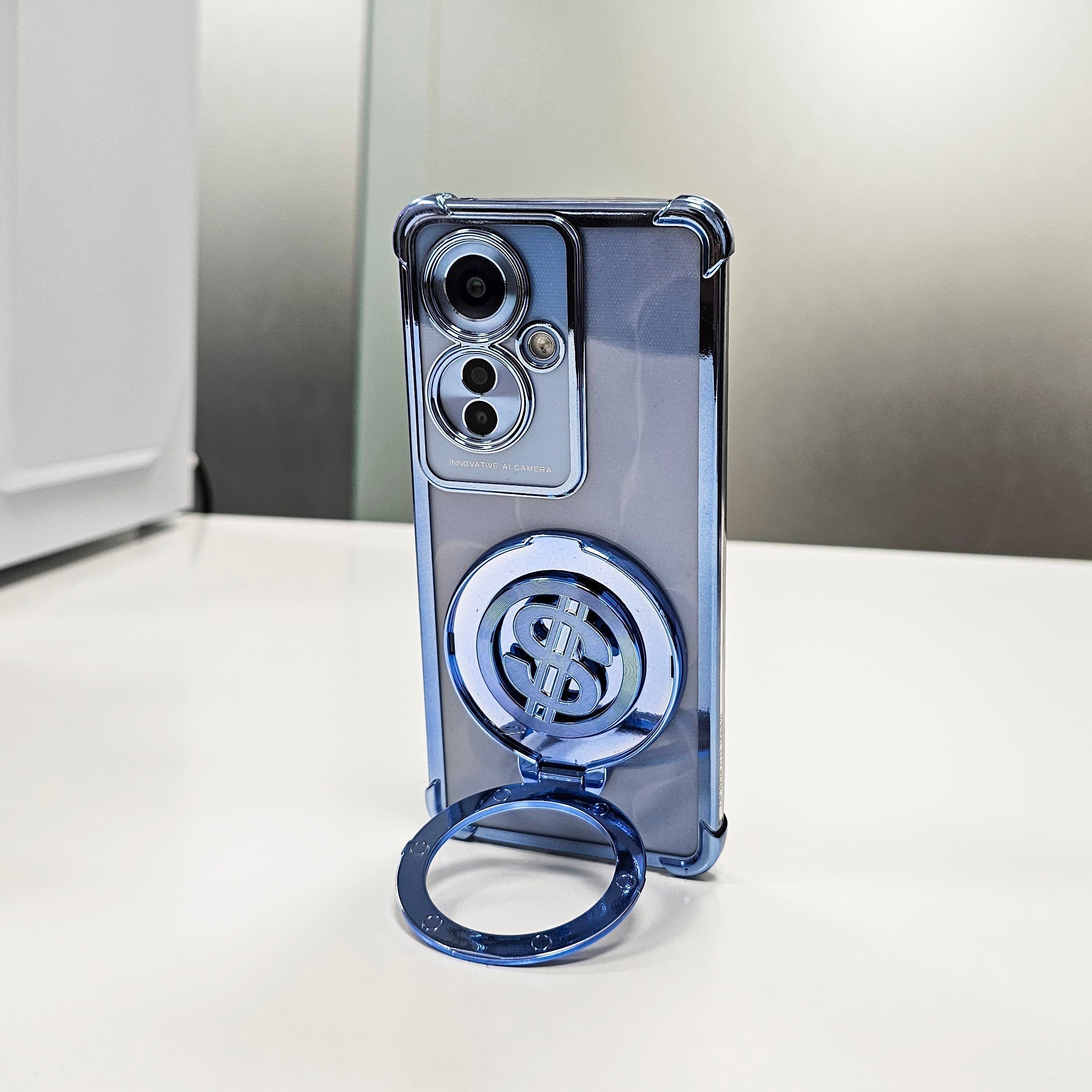 Oppo F25 Pro 5G Four Corner Airbags 100% Original Astro Money Magnet Rotating Dollar Case