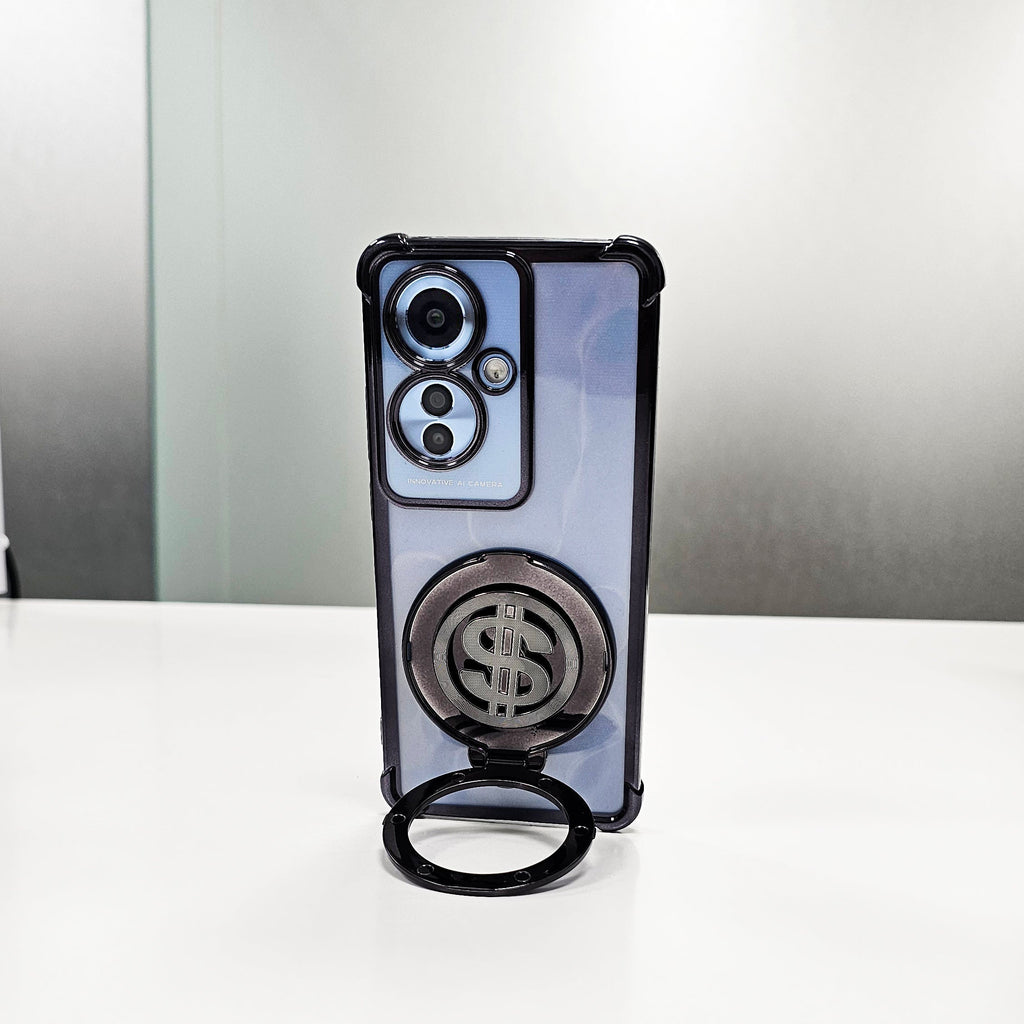 Oppo F25 Pro 5G Four Corner Airbags 100% Original Astro Money Magnet Rotating Dollar Case