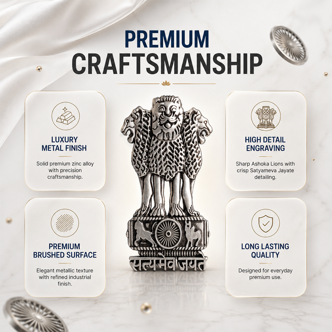 OnePlus 13 5G Compatible Satyamev Jayate 3D Metal Emblem Sticker