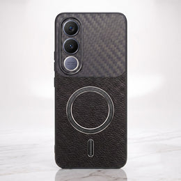 Vivo V70 FE 5G Carbon Fiber Leather Hybrid MagSafe Magnetic Case