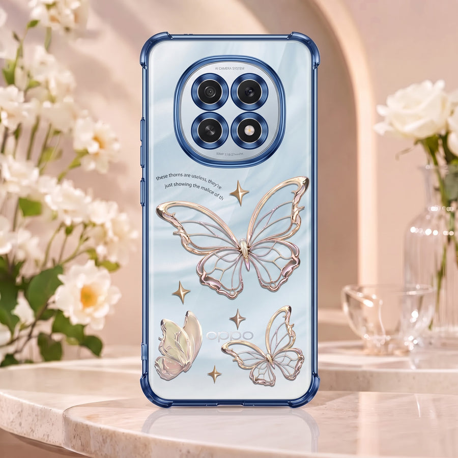 Oppo F29 5G Transparent Butterfly Anti-Yellow Airbag Cover
