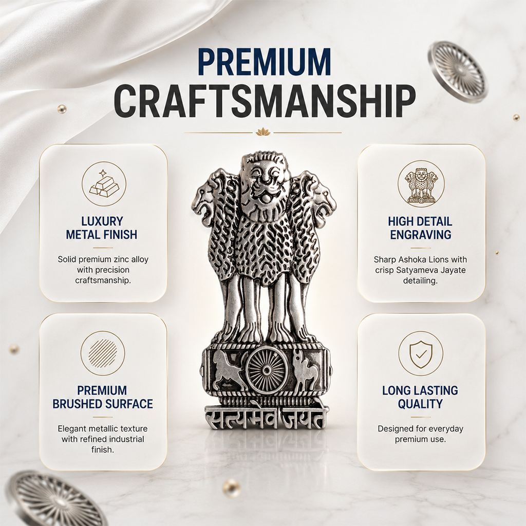 Oppo Find X9s 5G Compatible Satyamev Jayate 3D Metal Emblem Sticker