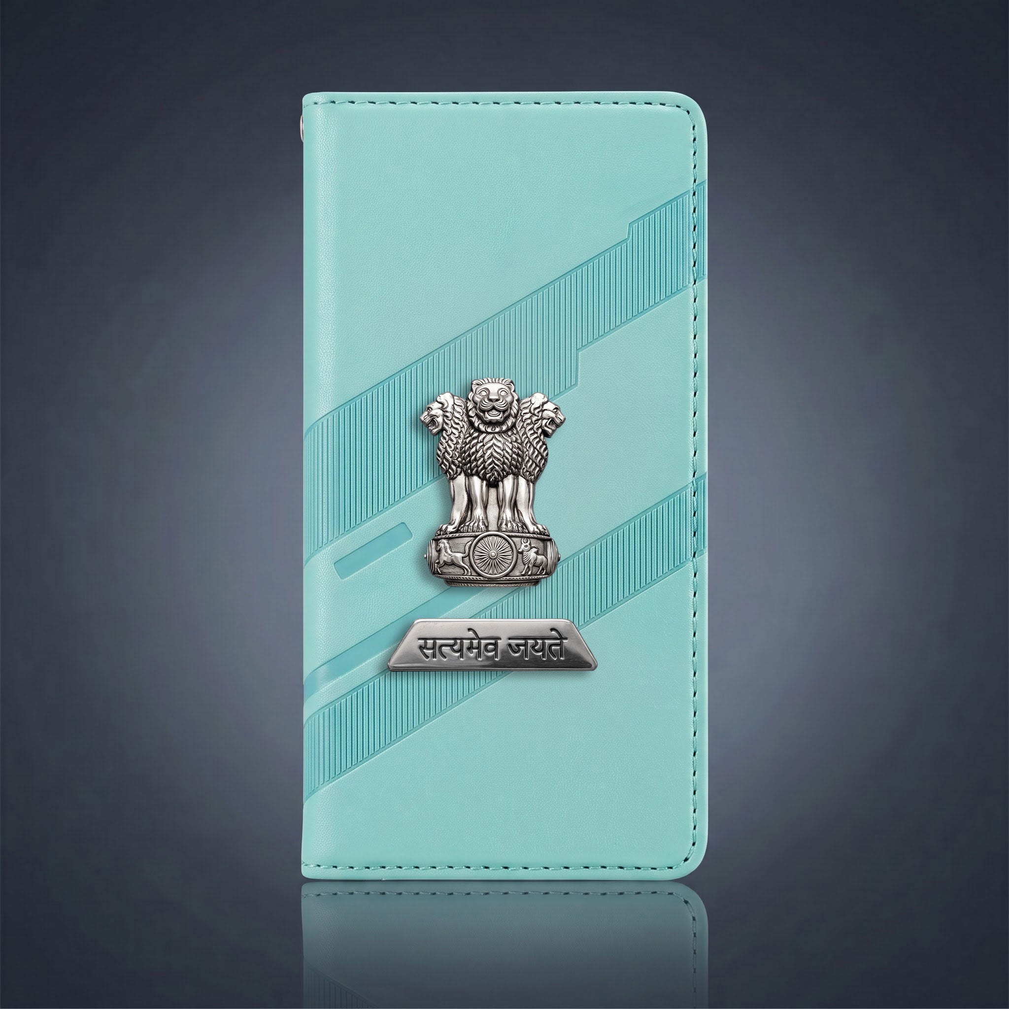Samsung Galaxy A36 5G Metal Satyamev Jayate 2-in-1 Emblem Magnetic Flip Wallet Case
