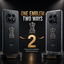 Redmi Note 15 5G Compatible Satyamev Jayate 3D Metal Emblem Sticker