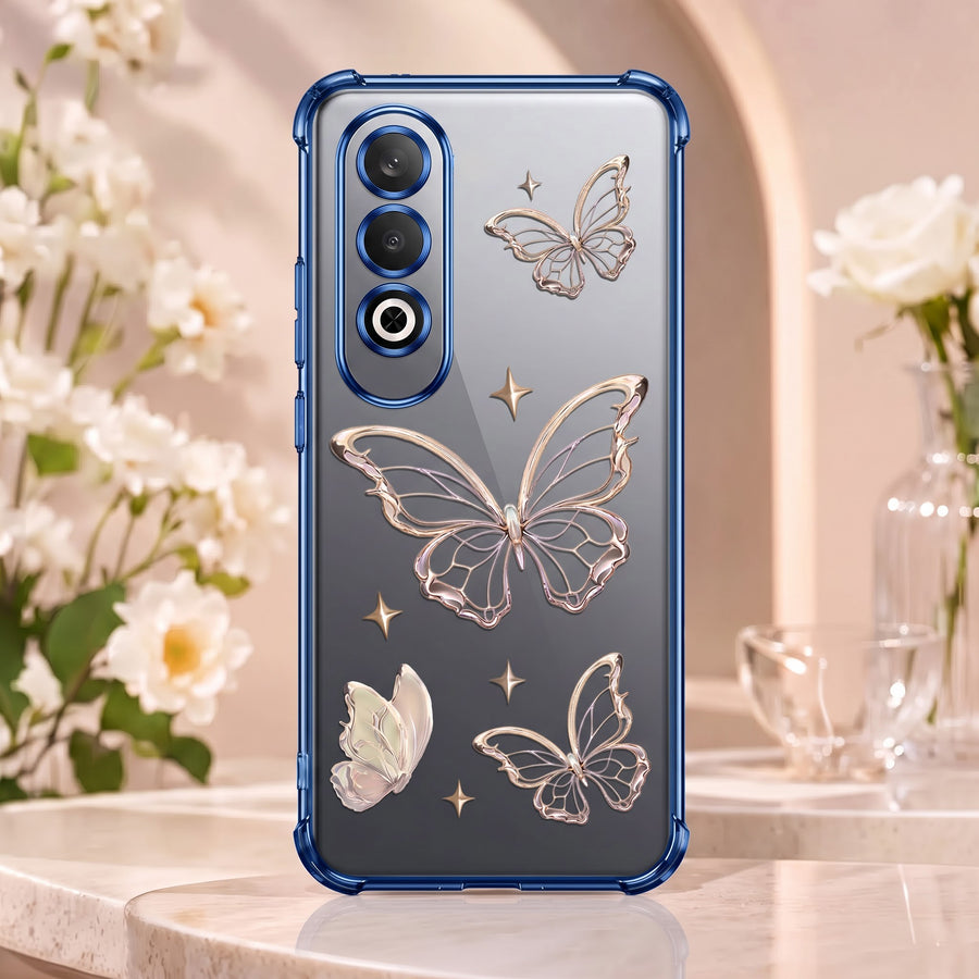 Oneplus Nord CE4 5G Transparent Butterfly Anti-Yellow Airbag Cover