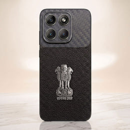 Motorola Edge 70 Fusion 5g Satyamev Jayate Carbon Fiber Leather Hybrid Phone Case