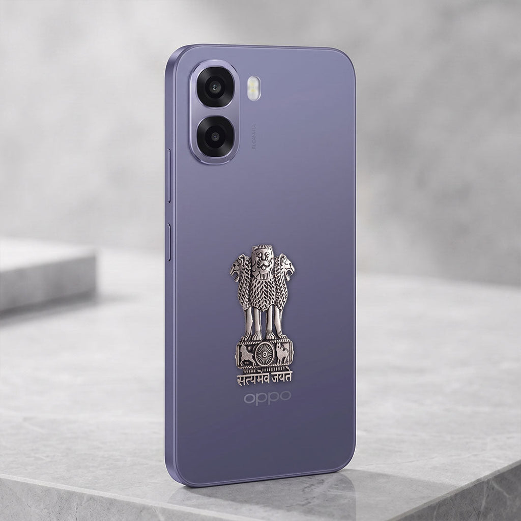 OPPO A6s 5G Compatible Satyamev Jayate 3D Metal Emblem Sticker