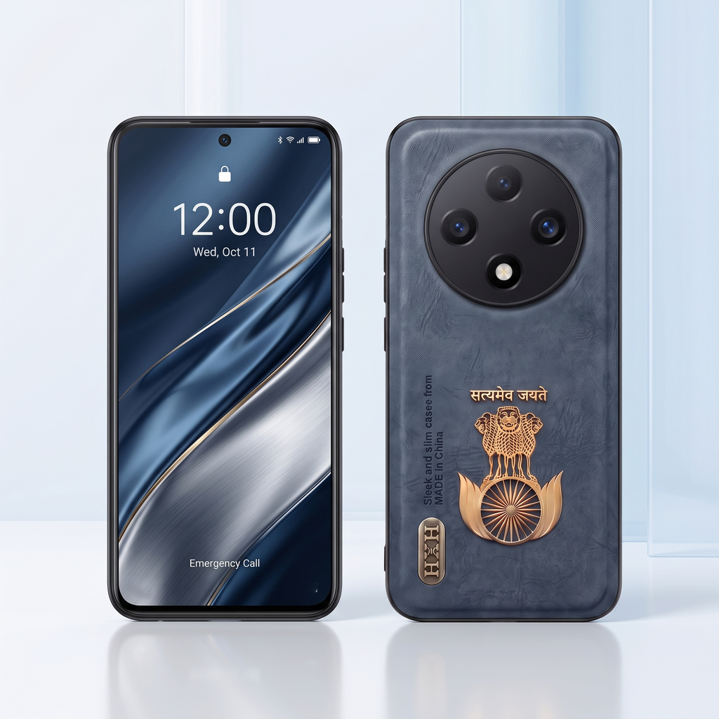 Oppo F27 Pro+ 5G Skin Feel 3D Satyamev Jayate PU Leather Case