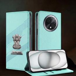 Oppo F27 Pro+ 5G Metal Satyamev Jayate 2-in-1 Emblem Magnetic Flip Wallet Case