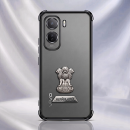 Vivo T5 Pro 5G Satyamev Jayate 2-in-1 Emblem Transparent Shockproof Airbag Case