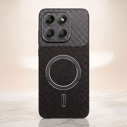 Motorola Edge 70 5G Carbon Fiber Leather Hybrid MagSafe Magnetic Case