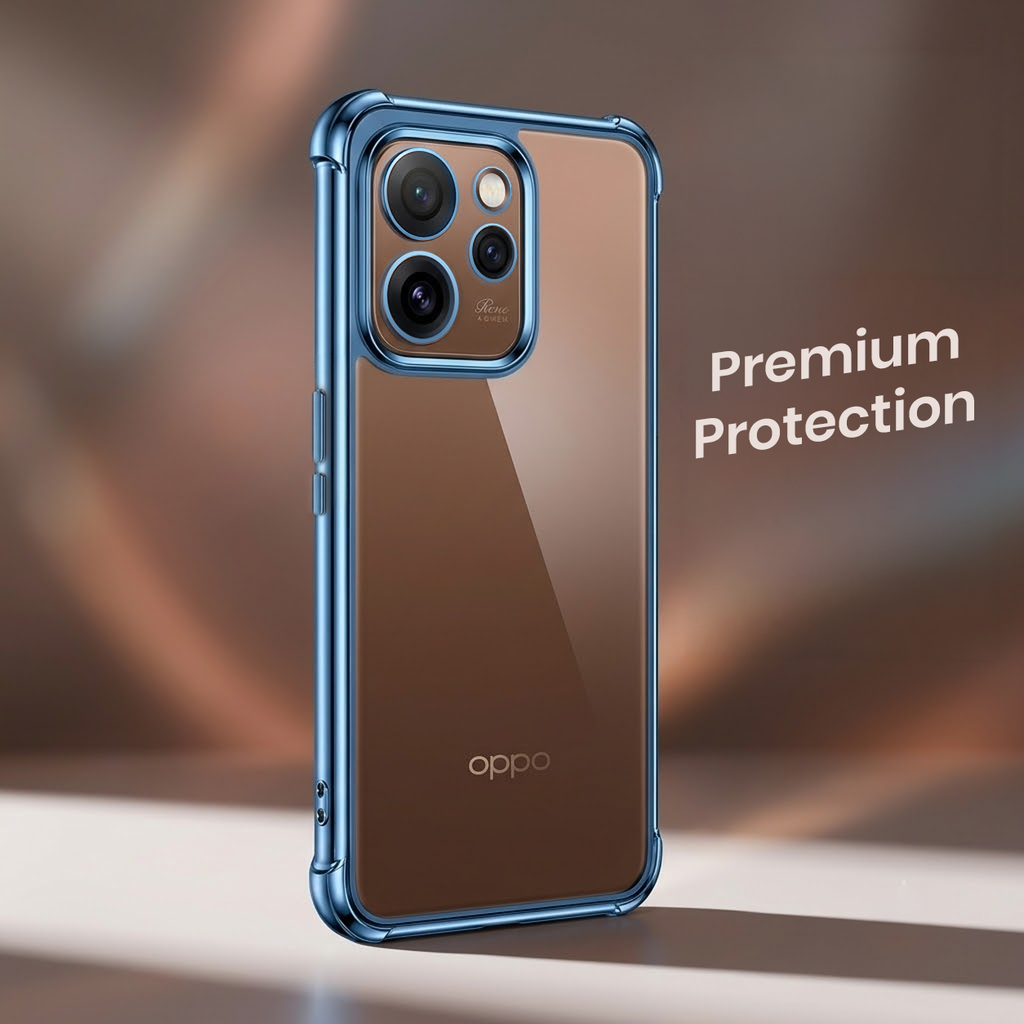 Oppo Reno 15 Pro 5G Anti-Yellow Electroplating Transparent Airbags Case