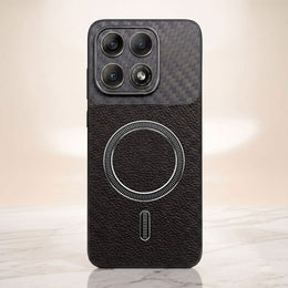 Motorola Edge 70 Pro 5G Carbon Fiber Leather Hybrid MagSafe Magnetic Case