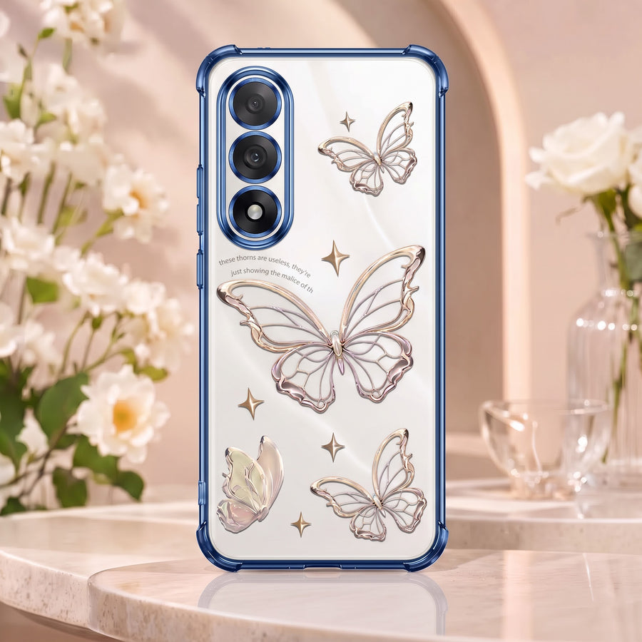 Oneplus Nord 5 5G Transparent Butterfly Anti-Yellow Airbag Cover