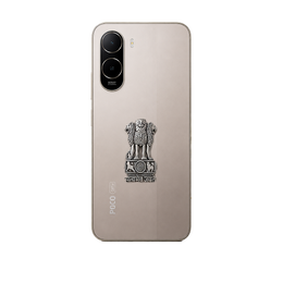 POCO C85x 5G Compatible Satyamev Jayate 3D Metal Emblem Sticker