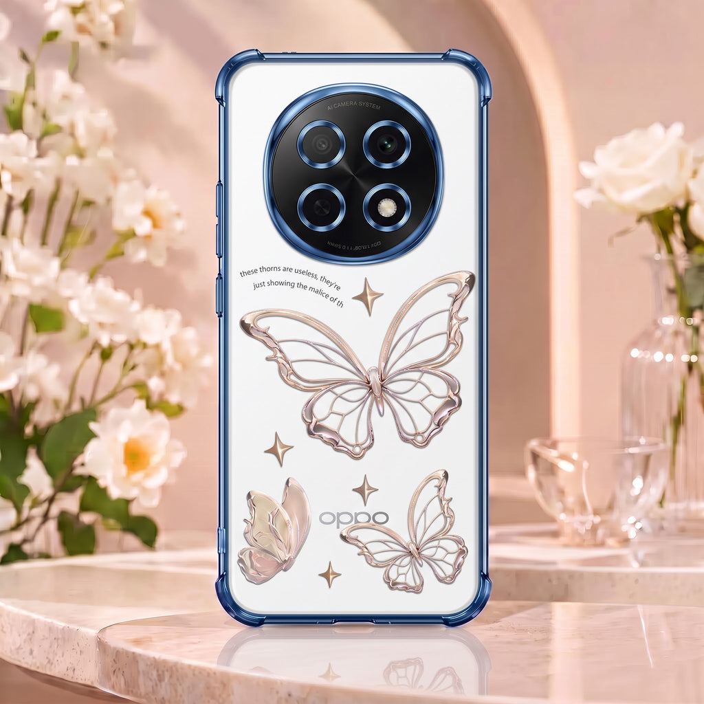 Oppo F29 Pro 5G Transparent Butterfly Anti-Yellow Airbag Cover