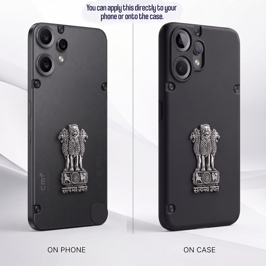 CMF Phone 2 Pro 5G Compatible Satyamev Jayate 3D Metal Emblem Sticker