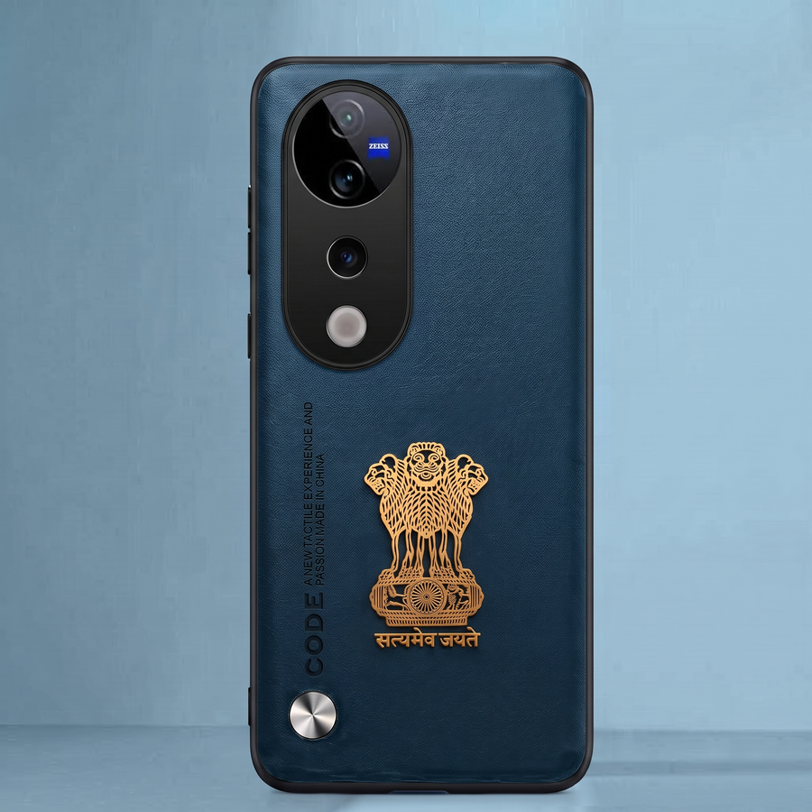 Vivo V40 Pro 5G Satyamev Jayate Vegan Leather Back Case